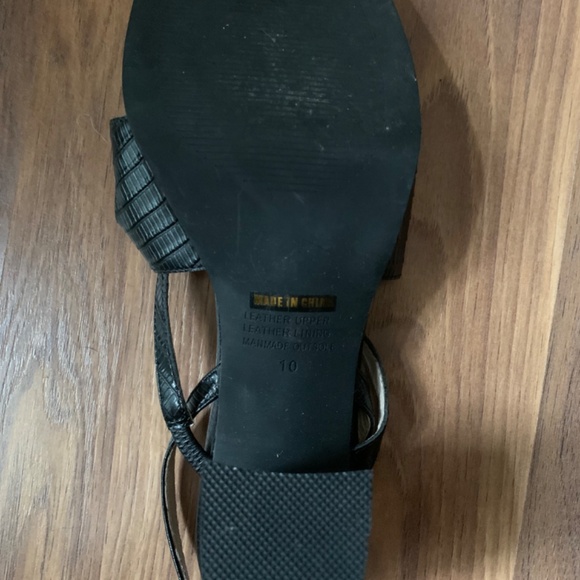 Madewell Intentionally Blank Black Leather Heel Sandal - Picture 8 of 8